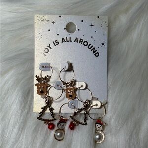 Festive Reindeer and Snowman Earrings